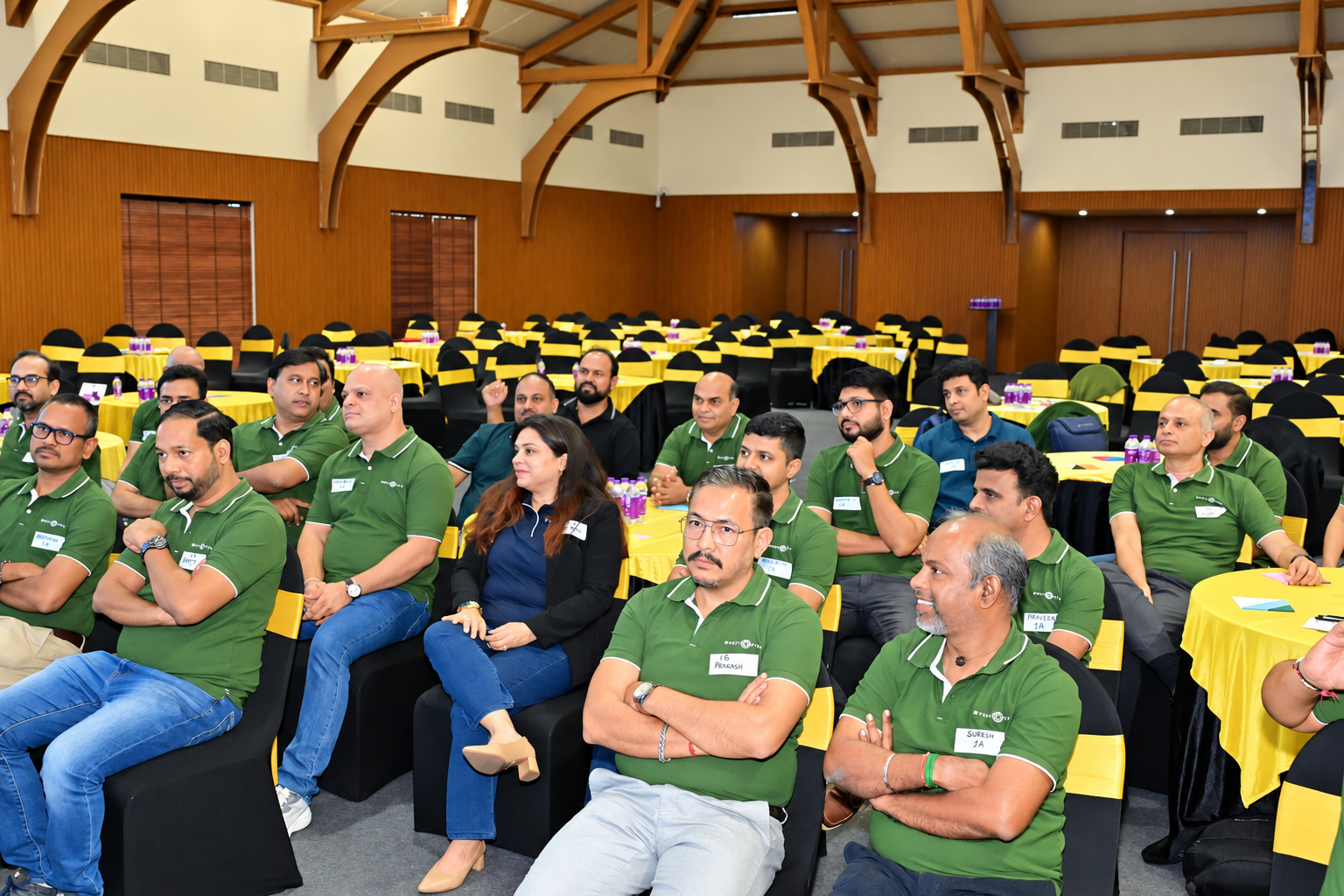 Conference stage and audiovisual setup